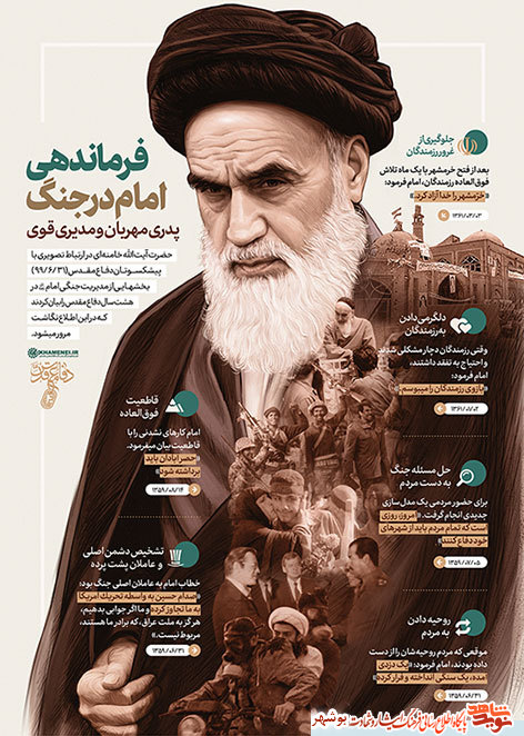 اینوگرافیک|فرماندهی امام خمینی(ره)در جنگ اینوگرافیک|فرماندهی امام خمینی(ره)در جنگ