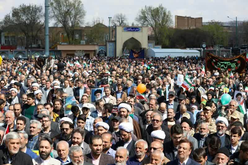 حضور یکپارچه و فریاد رسای مردم تبریز