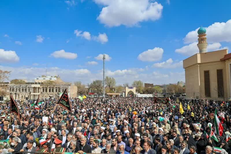 حضور یکپارچه و فریاد رسای مردم تبریز