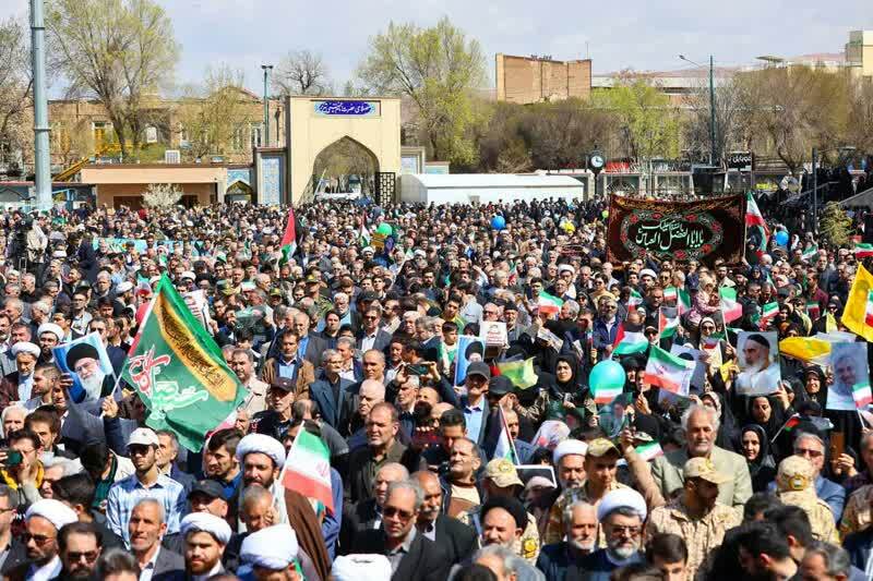 حضور یکپارچه و فریاد رسای مردم تبریز