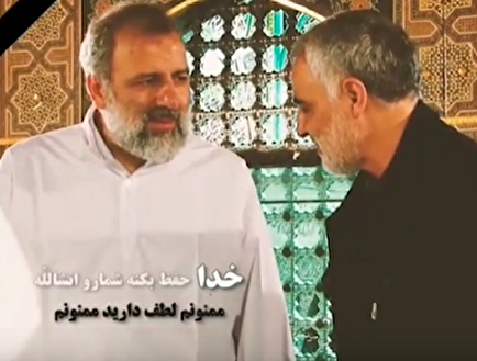 کلیپی از لحظه حضور شهید «سلیمانی» و شهید «رئیسی» در داخل ضریح امام رضا...