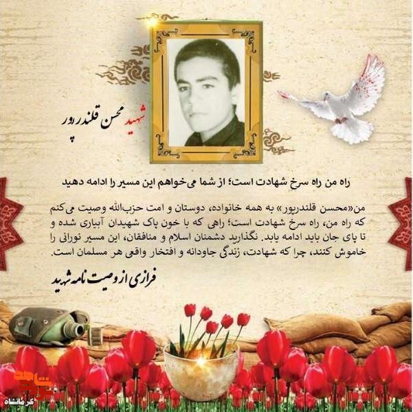 راه من راه سرخ شهادت است؛ از شما می‌خواهم این مسیر را ادامه دهید