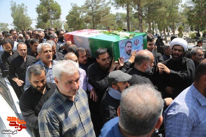 وداع با سردار رشیدی، شهید مدافع وطن در کرمانشاه+تصاویر