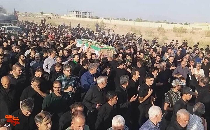 پیکر شهید مدافع وطن «نیما کریمی» در اشکذر تشییع شد + فیلم
