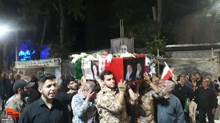 مراسم نمادین بدرقه و آخرین وداع با امام شهید در شهرستان صحنه برگزار شد