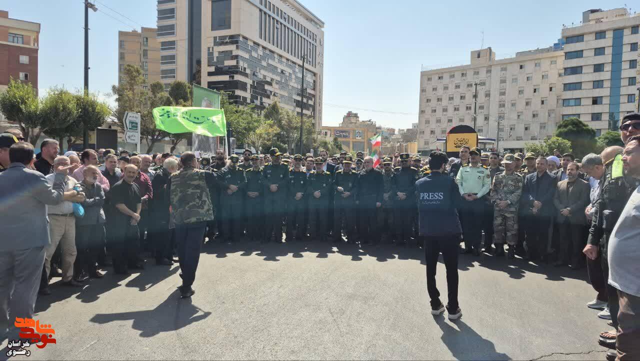 بدرقه حماسی سردار جانباز شهید «حاج حسین ظریفی» تا حرم رضوی