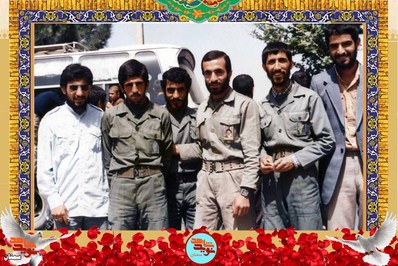 نفر سوم از راست شهید محمدرضا خدابنده‌لو