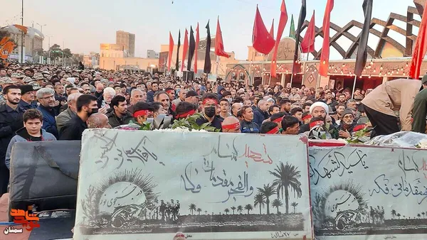 مراسم تشییع نمادین حضرت زهرا(س) و شهدای گمنام دفاع مقدس- بیست و ششم آذرماه ۱۴۰۲ شهرستان سمنان