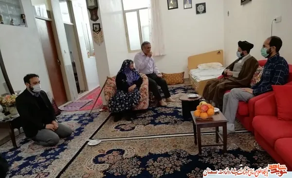 دیدار با مادر گرامی شهید والامقام نادر ناظری در سالروز وفات حضرت ام&zwnj;البنین (س)- گرمسار، هشتم بهمن ۱۳۹۹