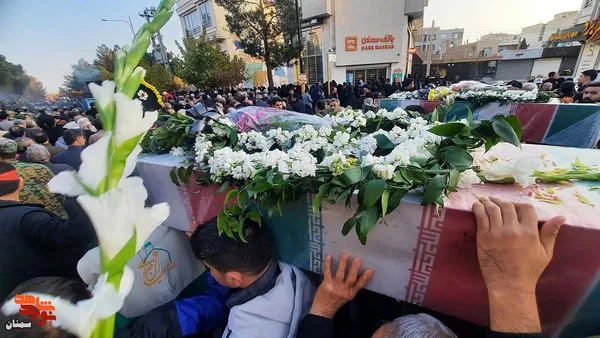مراسم تشییع نمادین حضرت زهرا(س) و شهدای گمنام دفاع مقدس- بیست و ششم آذرماه ۱۴۰۲ شهرستان سمنان