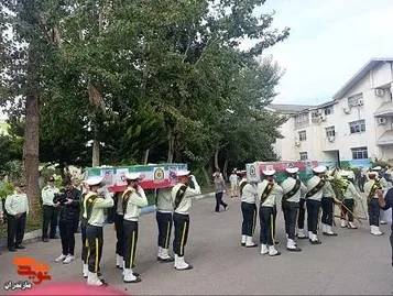برگزاری مراسم تشییع پیکر مطهر شهیدان مدافع امنیت دست گشاده و قاسمی در نیروی انتظامی استان